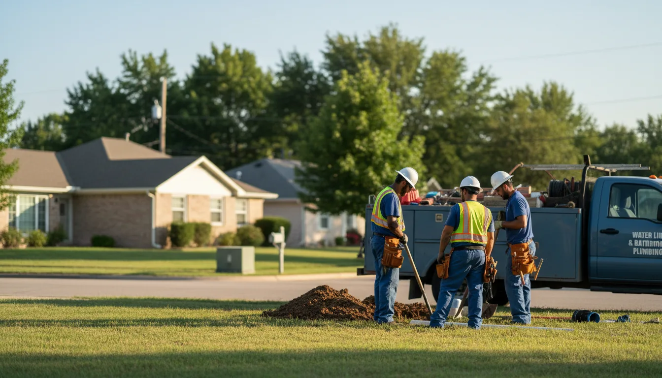 Residential water line and bathroom plumbing service in Wayne, NE